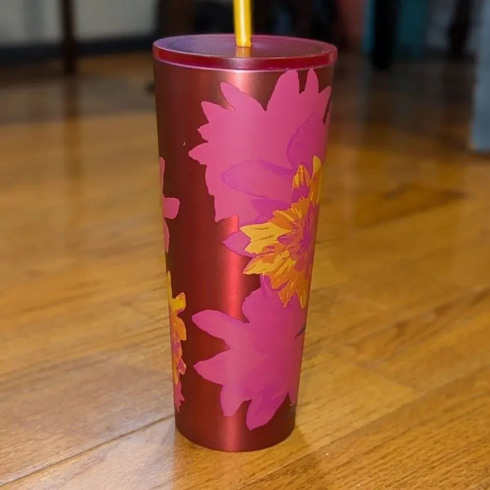 Starbucks‎ Pink Floral Venti 24 oz Tumbler 2022